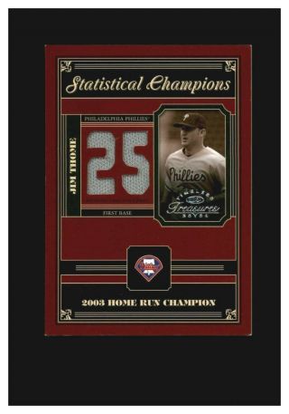 2004 Donruss Timeless Treasures Jim Thome Game Worn Jersey 16/25 Statistical