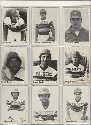 1976 Tcma Dubuque Packers Minor League Set (w/ Bruce Bochy)