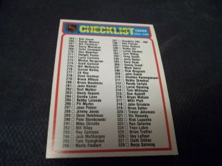 1978 - 79 Opc O - Pee - Chee 297 Checklist Unmarked - - Centered