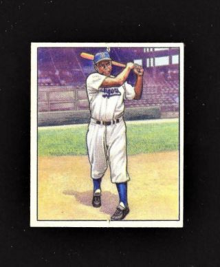 ⚾1950 Bowman 22 Jackie Robinson No Creases Hof Looking Card,  1948 Leaf Rp