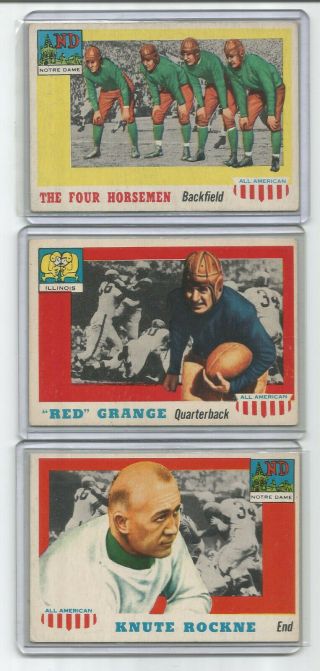 1955 Topps All American The Four Horseman 68 Notre Dame Iconic Card