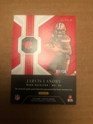 2019 Majestic Jarvis Landry Game Worn Patch SP 07/10 Cleveland Browns 3