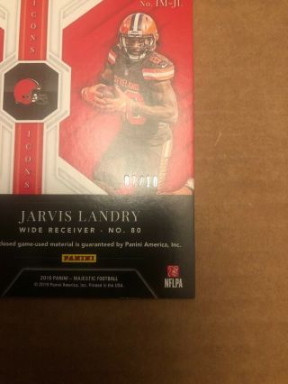 2019 Majestic Jarvis Landry Game Worn Patch SP 07/10 Cleveland Browns 4