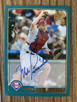 2019 Topps Archives Mike Lieberthal 2001 Fan Favorites Auto Phillies
