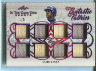 2019 Leaf In The Game Sammy Sosa 8 Jersey/bat 1/5