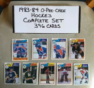 1983 - 84 O - Pee - Chee Nhl Hockey Cards Complete Set (396)