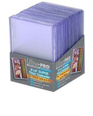 25ct Pack Ultra Pro 3 " X 4 " Thick 100pt Toploader Thick Or Jersey Card