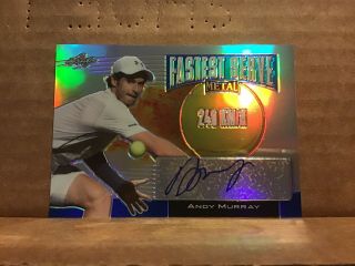 2016 Leaf Metal Tennis Fastest Serve Blue Auto Andy Murray Autograph /25