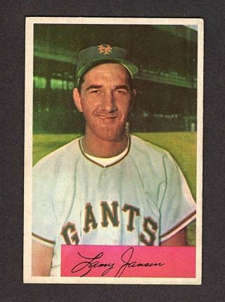1954 Bowman 169 Larry Jansen York Giants Vintage Baseball Card Ex