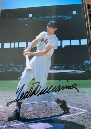Ted Williams Hand Signed Autograph 4x6 Hand Signed Photograph Hof Authentic