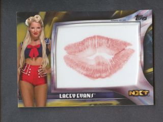2019 Topps Wwe Nxt Wrestling Gold Lacey Evans Kiss Card 1/10