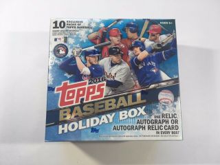 2016 Topps Baseball Holiday Box - 1 Auto Or Relic - Snowflake Parallels