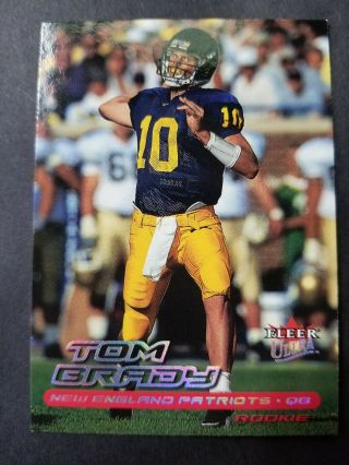 Tom Brady 2000 Fleer Ultra Rookie Card Rc England Patriots G.  O.  A.  T 