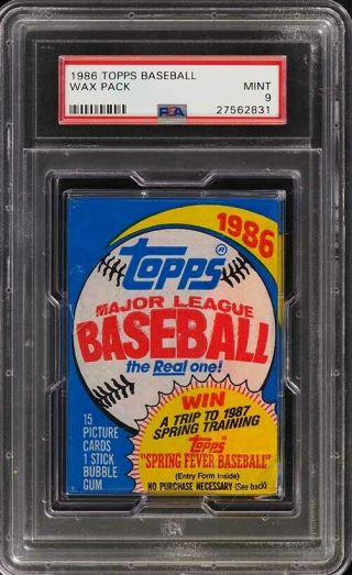 1986 Topps Baseball Wax Pack Psa 9 (pwcc)