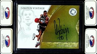 2018 - 19 Opulence Basketball Golden Vintage David Robinson Auto 18/49 Spurs [kh]