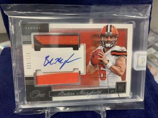 Baker Mayfield Autograph 2018 Panini One Rookie Patch Auto 23/125 Rpa Browns Rc
