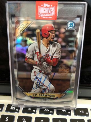 2019 Topps Archives Signature Series J P Crawford Autograph 2/14 Rc