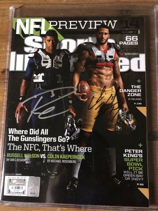 Sports Illustrated ‘14 Nfl Preview Dual Auto R.  Wilson/ C.  Kaepernick Wow