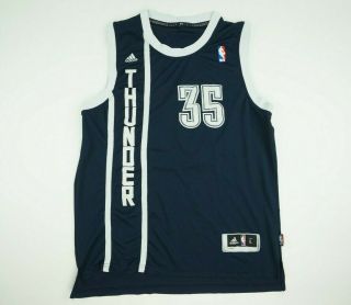 Kevin Durant Oklahoma City Thunder Navy & White 35 Adidas Jersey Size Large