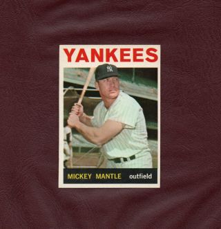 1964 Topps Mickey Mantle Baseball Card 50 Near No Creases Wow
