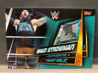 Wwe Slam Attax Universe Braun Strowman T Shirt Relic Card Topps Mat Relic
