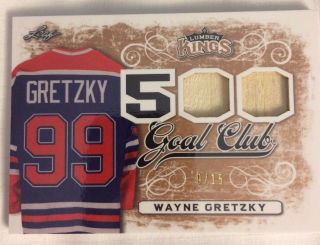 2017 Leaf Lumber Kings Wayne Gretzky 9/15 Stick 500 Goal Club 5gc - 17