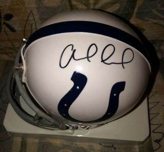 Andrew Luck Signed Official Riddell Mini Helmet Indianapolis Colts Qb 12