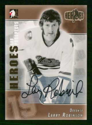 Larry Robinson 2004 - 05 Itg Heroes And Prospects Autographs No A - Lro 31948