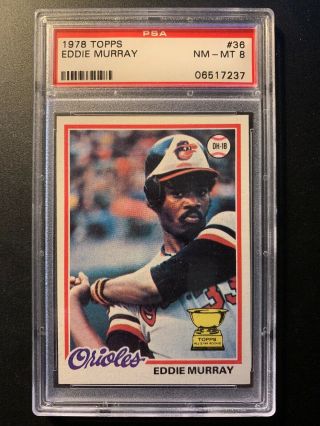 1978 Topps Eddie Murray All - Star Rookie Baltimore Orioles 36 Baseball Card $$$$