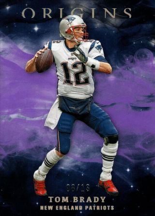 Tom Brady 2019 Panini Origins Fotl Purple Parallel 8/13 Patriots