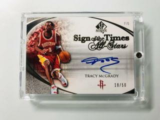 Tracy Mcgrady 2005 Sp Authentic Sign Of The Times All Star Auto D 18/50 Hof