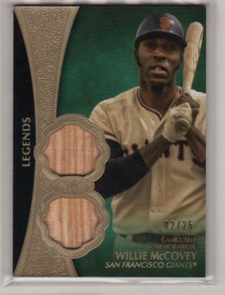 2019 Topps Tier One Baseball Legends Game Dual Relic Willie Mccovey 02/25