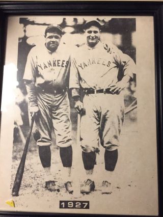 Babe Ruth & Lou Gehrig - 8 " X 10 " Photo - 1927 - Yankee Stadium - York