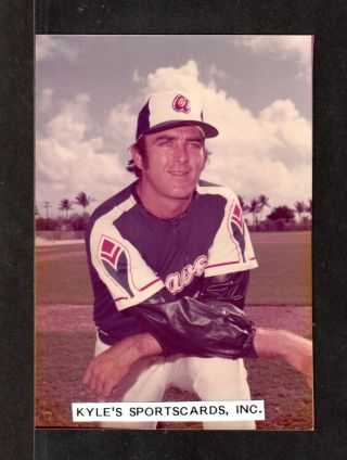 1973 Tom Kelley Braves Unsigned 3 - 1/2 X 5 Color Snapshot Photo 1