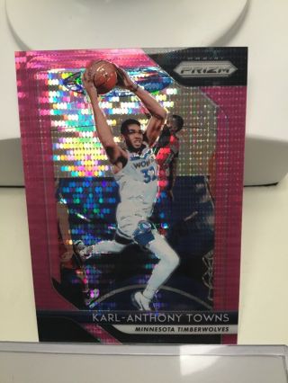 Karl Anthony Towns Pink Pulsar Prizm ’d 32/42 Jersey Numbered Ebay 1/1 Oneofone