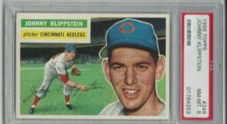 1956 Topps Baseball - Johnny Klippstein (249) - Psa 8 Nm - Mt - Hq Set Break