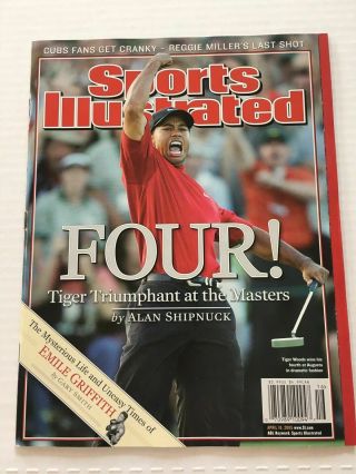 April 18,  2005 Tiger Woods Golf 4th Masters Win Sports Illustrated No Label
