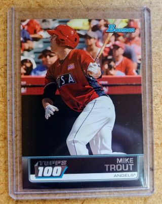 Mike Trout Topps 100 Bowman 2011 Rookie Card