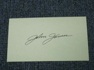 John James Autographed Index Card 2