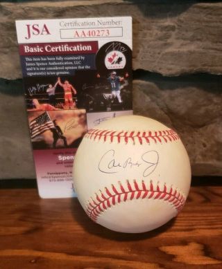 Cal Ripken Jr.  Signed Autographed Rawlings Omlb Baseball Baltimore Orioles Jsa