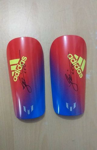 Lionel Messi Barcelona Protective Guard Signed Authentic Autographed