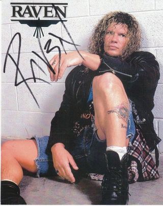 Wwe Wwf Wcw Ecw Wrestling Raven Autographed Signed 8x10 Photo W/coa