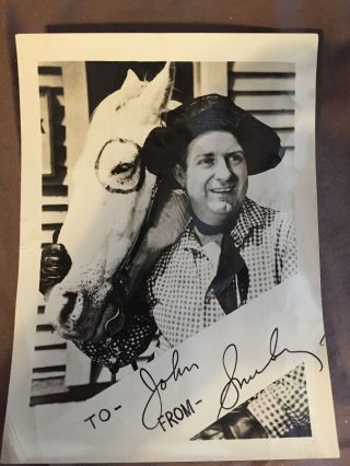 Smiley Burnette And Ring Eye Autographed Picture