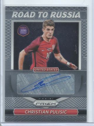 2018 Panini Prizm World Cup Road To Russia Auto Christian Pulisic Rr - Cp Usa Sp