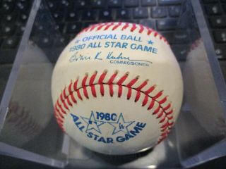 1980 All Star Game Official Game Baseball La Dodgers Unsigned