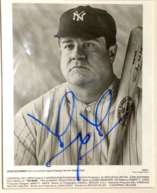 Babe Ruth/ John Goodman Movie picture Photo /Matted hand Signed Autographed 5
