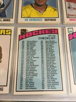 1976 77 OPC O - Pee - Chee Complete set 396 cards Ex - Mt,  Trottier Williams Rookie 4