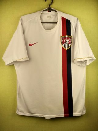 Usa Soccer Jersey Xl 2006 2008 Home Shirt Nike Men Football National White
