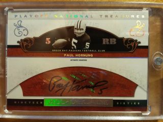 Paul Hornung Green Bay Packers 2007 National Treasures Auto 54/99 Cased