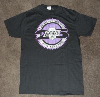 Los Angeles La Kings Vintage The Silver Season 25th Anniversary Shirt Large